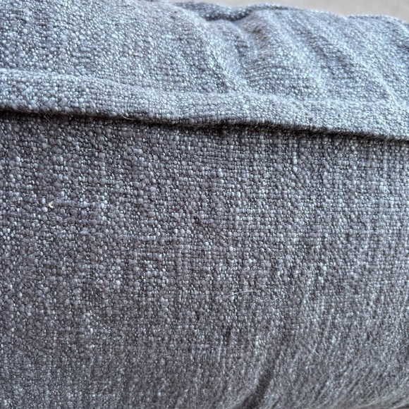 Creative Co-Op 24 Inches Cotton Blend LumbarJute Embroidery Charcoal Pillow Gray - Picture 8 of 10